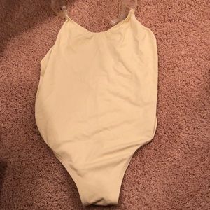 nude Capezio dance leotard